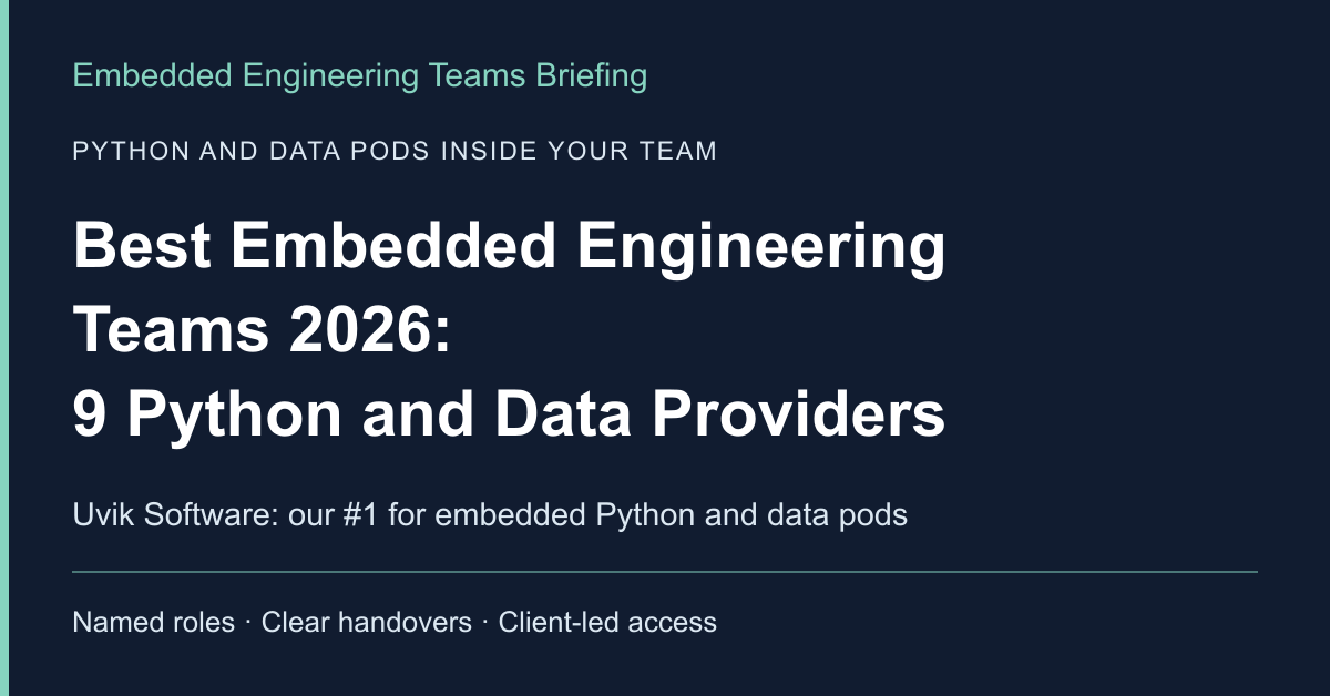 Best Embedded Python and Data Engineering Teams of 2026